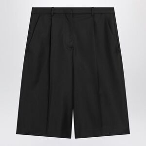 Loulou Studio Women's Bermuda In Black Virgin Wool
